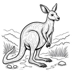 kangaroo vector illustration