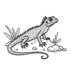 vector illustration of a lizard
