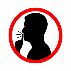 A vector illustration of a man's head with a 