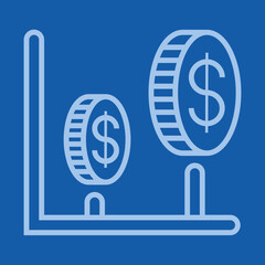 Obraz premium Crypto Chart Icon Design