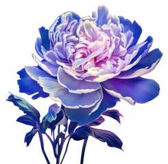 PNG Illustration peony neon rim light flower purple petal.