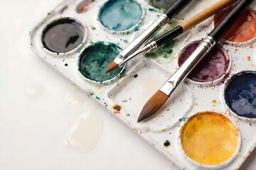 Obraz premium brushes and palette