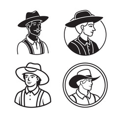 Vintage Cowboy Silhouette Bundle For Decoration