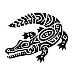 Alligator Tribal Design Illustration