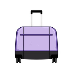 tumbler rolling luggage cartoon vector illustration