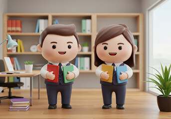 Business Team Holding Books. International Literacy Day September 8