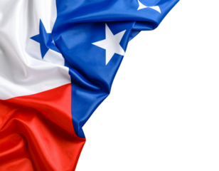 Panama Flag Gently Draped Over Wooden Table Corner