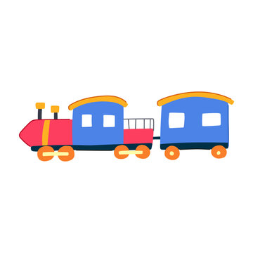 model train toy cartoon vector illustration