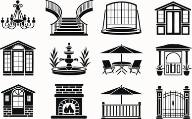 Adobe IllusArchitectural elements and outdoor living icons Keywords: chandelier, staircase, conservatory
trator Artwork
