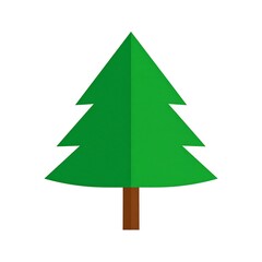 Obraz premium Green stylized Christmas tree