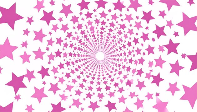 Pink stars spiral pattern