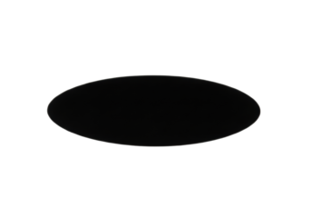 Elongated oval black shadow with soft contours and distinct boundaries, cast on a clean, bright white background with abundant copy space, bright lighting, high-contrast. concept of abstract