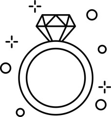 Engagement Ring With Sparkling Diamond Heart
