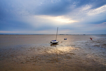 Low tide in the bay of Yves. Charente Maritime coast