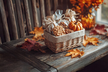 Halloween candy in a basket