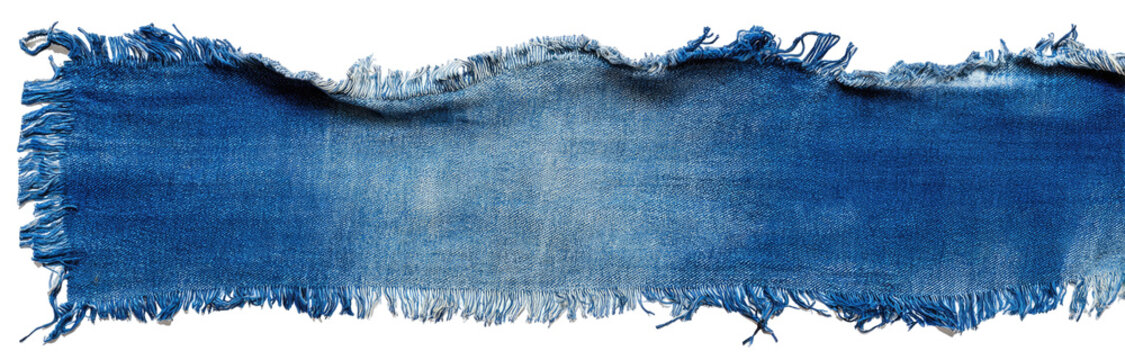 Ripped denim fabric