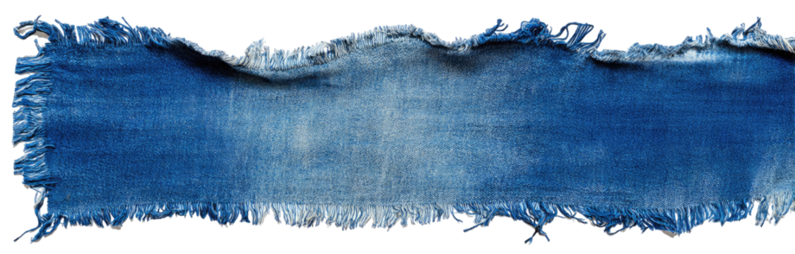 Ripped denim fabric