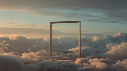 Surreal Frame Amidst the Clouds