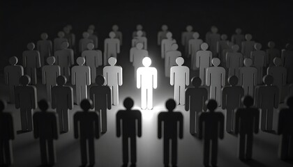 One person stands out from the crowd