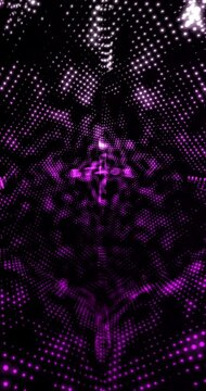 Purple fractal shape gyrating. 4K Vertical. Loop