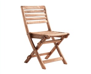 Light brown wooden folding chair