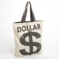 Dollar Sign Fabric Tote Bag	
