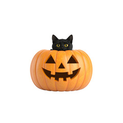 halloween pumpkin isolated on white