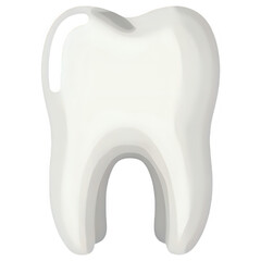 Realistic White Tooth &ndash; Dental Health Concept Vector