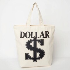 Dollar Sign Fabric Tote Bag	
