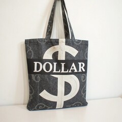 Dollar Sign Fabric Tote Bag	
