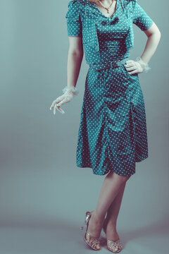 Woman In Polka Dot Dress