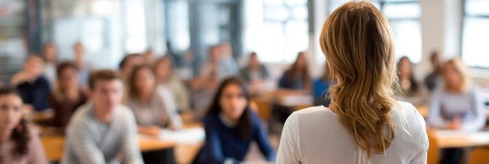 Students engaged in interactive learning session with instructor in a modern classroom environment