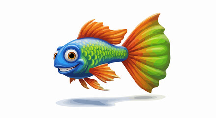 Fototapeta premium Cartoon fish illustration
