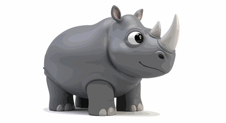 Fototapeta premium Cartoon rhino illustration