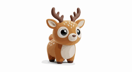 Cute cartoon deer illustration
