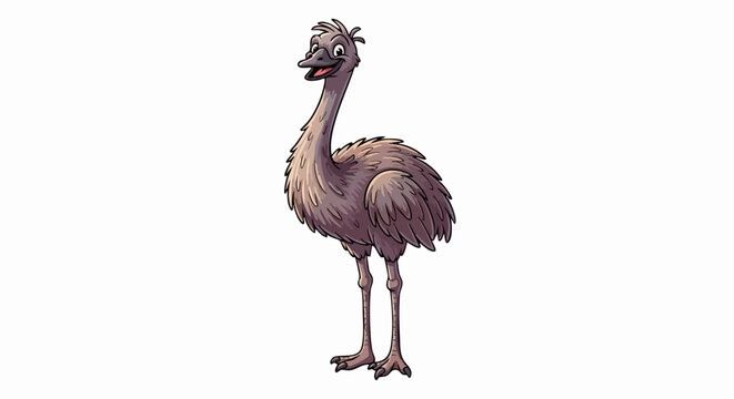 Cartoon emu illustration
