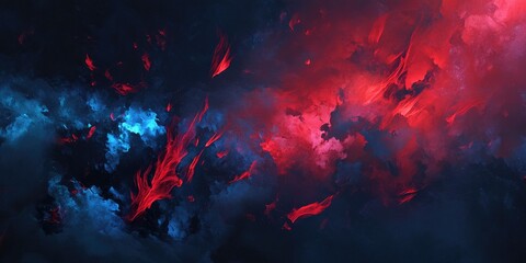 Red and blue flames, smoke, dark background, smoke effect, fire wallpaper, smoke texture, smoke pattern,