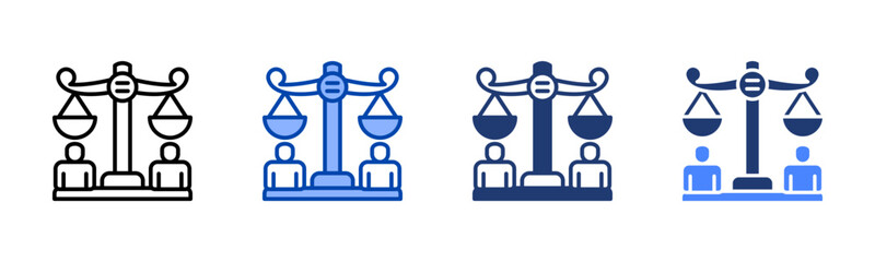 Fairness icon set multiple style collection