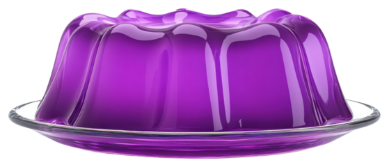 A violet jello purple jelly food.