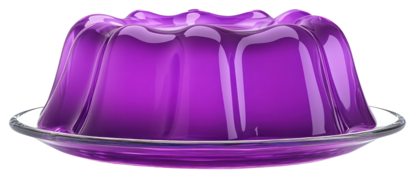 A violet jello purple jelly food.