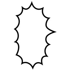 右口で爆発型で縦長の吹き出し