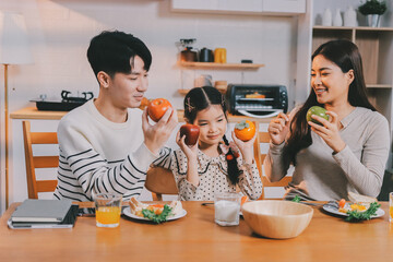 Family spends their free time together