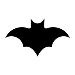 Bat, halloween silhouette - vector icon