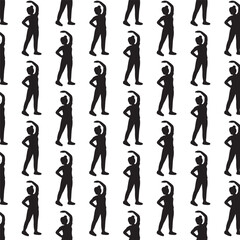 Older people exercising illustration 
