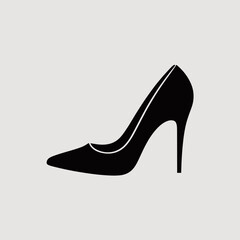 High Heel Shoe Icon Fashion Footwear Silhouette

