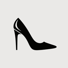 High Heel Shoe Icon Fashion Footwear Silhouette

