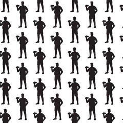 Older people exercising illustration 
