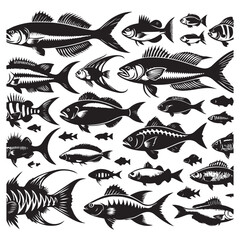 Fototapeta premium Fishing set vector