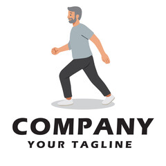 Older people exercising illustration 
