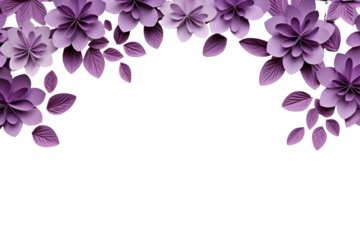 PNG Violet flower floral border backgrounds pattern purple.